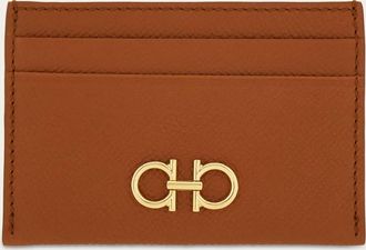 Ferragamo Women Gancini credit card holder Beige