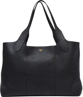 Baldinini Tumbled Leather Tote Bag - Dames - Shoppers - Zwart - ONE Size - Leer - Tassen
