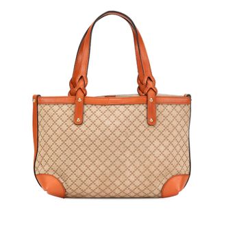 Gucci Pre-owned Womens Gg Monogram Small Tote Beigebrown - Tan Textile - One Size