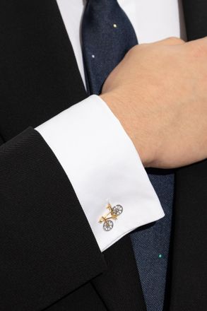 Paul Smith Logo-engraved Cufflinks, Mens, Gold