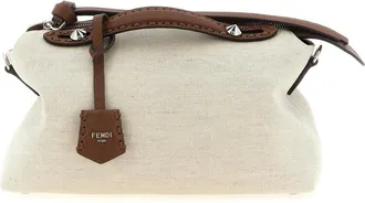 Fendi Dames, Tassen, Beige, Maat: ONE Size Katoen