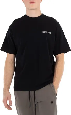 Marcelo Burlon Mens Black White Cotton Crewneck T-Shirt, Size X-Small