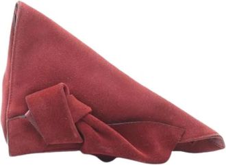 Loewe Pre-owned Clutches, female, Red, Size: ONE SIZE Pre-owned Suede Clutch