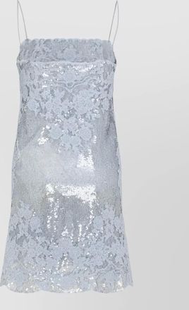 Ermanno Scervino lace mini dress sequin detail scalloped hem