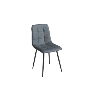 MondoViro Juego de 4 sillas efecto piel azul cm 70x41 112h