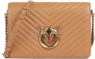 Pinko Love Classic Schoudertas - Dames - Schoudertassen - Bruin - ONE Size - Tassen
