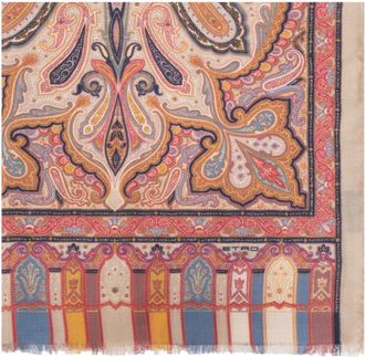 Etro Sjaal met patroon - Dames - Sjaals - Veelkleurig - ONE Size - Kasjmier - Accessoires