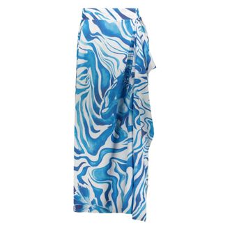 Alberta Ferretti Long Asymmetric Skirt - female - Alberta Ferretti - Maxi Skirts - Multicolor - M - Skirts