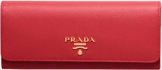 Prada Bifold Flap Leather Long Wallet