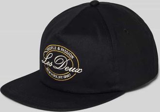 Les Deux Basecap mit Label-Stitching Modell Glen in Black, Größe 1