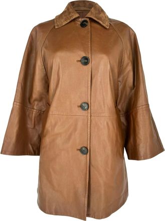 Max Mara Weekend Max Mara Camino Coat in Brown Leather