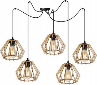 OEM L&aacute;mpara De Techo Colgante Led Moderna De Madera