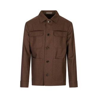 Corneliani Heren, Jassen, Bruin, Maat: XL Zijde