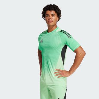 adidas adidas Performance Mens Tiro 25 Pro Goalkeeper Short Sleeve Jersey - Green - Size Medium