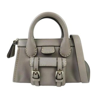 Chlo&eacute; Pre-owned Edith Day Satchel - Dames - Pre-owned - Grijs - Maat: ONE Size Zijde