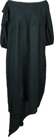 Vivienne Westwood Balloon in Lam&eacute; Midi Jurk - Dames - Casual kleedjes - Zwart - S - Polyester - Kleedjes