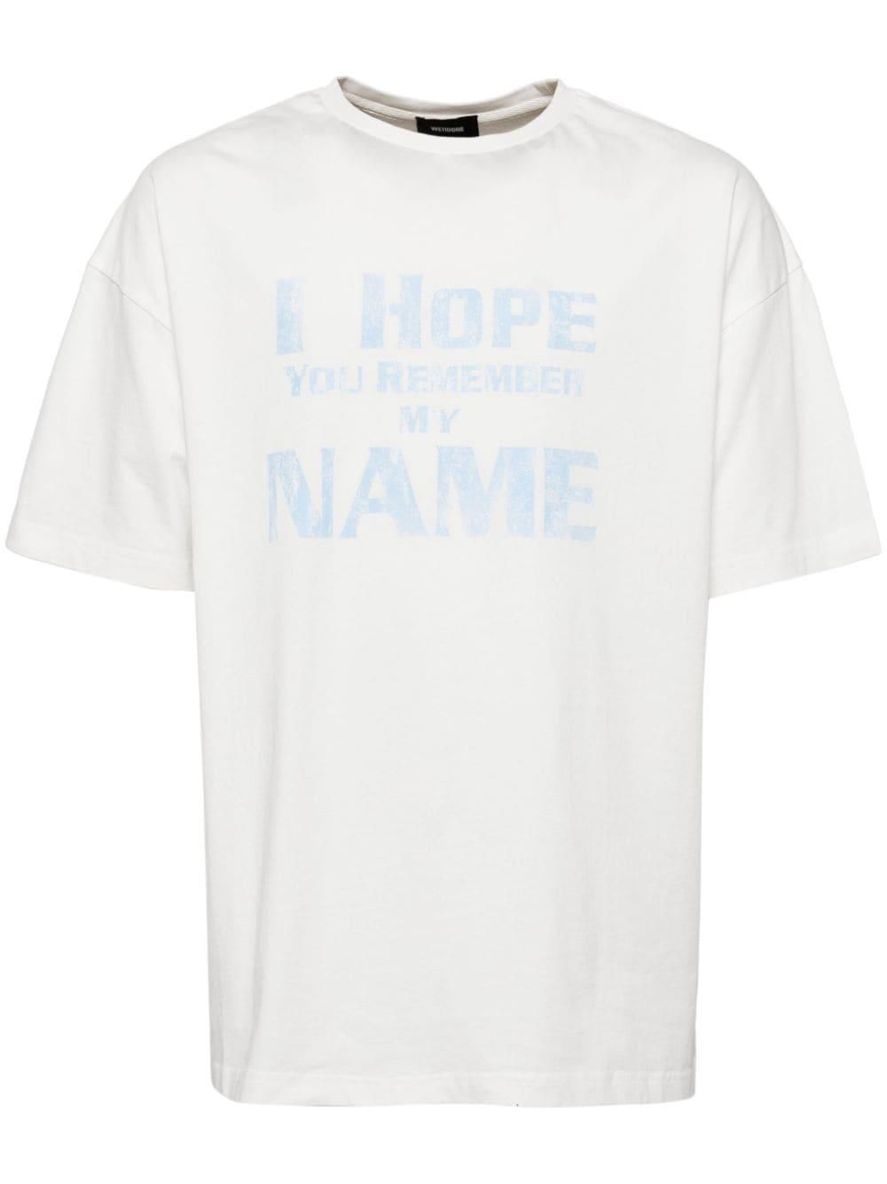 【関税込み】We11done オフホワイト コットン ミニロゴ Tシャツ WE11DONE | AYIN
