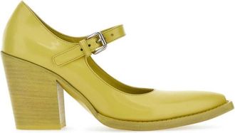 Prada Acid Green Leather Pumps