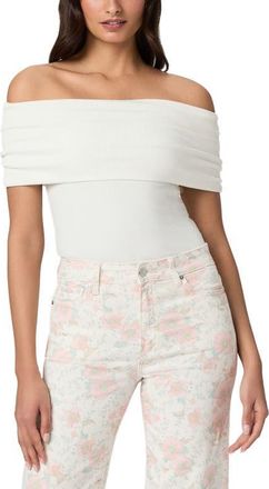 Paige Rosarita Rib Knit Off the Shoulder Top in Ivory at Nordstrom, Size Xx-Small