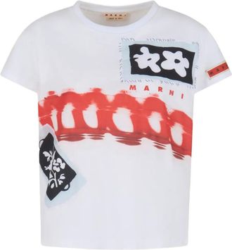 Marni T-shirt con stampa grafica - Bianco