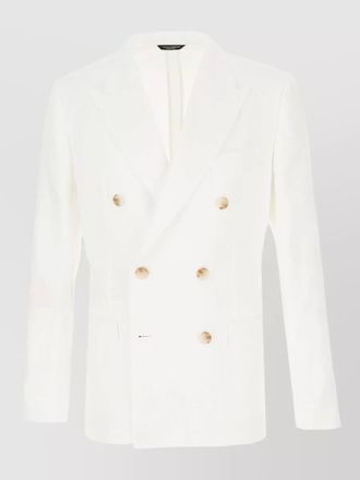 Dolce & Gabbana linen blazer double breasted notched lapels