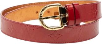 Louis Vuitton Pre-owned Belts, female, Red, Size: ONE SIZE Pre-owned Monogram Vernis Standard Belt