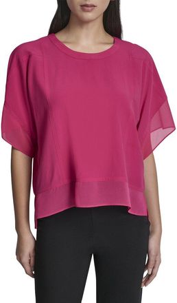 DKNY Dkny Dolman Sleeve Mix Media Top