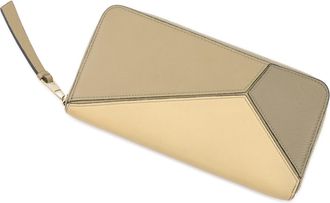 Loewe Beige Brown Leather Long Wallet (Bi-Fold) (Pre-Owned)