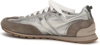 Brunello Cucinelli Womens Sneakers Suede Titanium Trainers