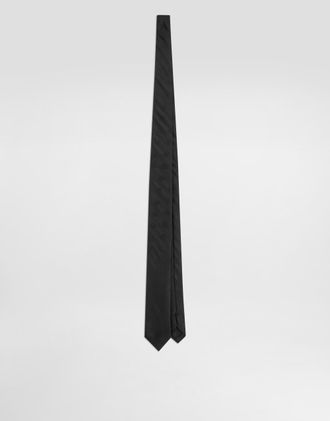 Dolce & Gabbana Dg Logo Jacquard Tie - Man Ties And Pocket Squares Black Onesize