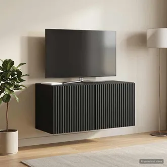 vidaXL Vidaxl Mobile Porta Tv Da Muro 59,5 X 31 X 30 Cm Nero