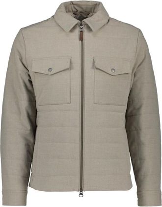 GANT Jassen, Heren, Grijs, XL, Leer, Gant Ge&iuml;soleerd Flanellen Jack