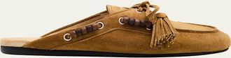 Miu Miu Suede Tassel Mocassin Mules