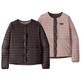 Patagonia LW Reversible Down Sweater Cardigan Daunenjacke f&uuml;r Damen | grau
