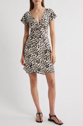 Rails Gigi Spot Print Minidress in Taupe Spotted at Nordstrom Rack, Size Medium
