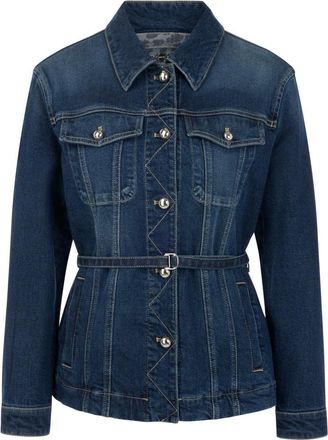 Marc Cain Jassen, Dames, Blauw, XL, Katoen, Elegante Jeansjacke