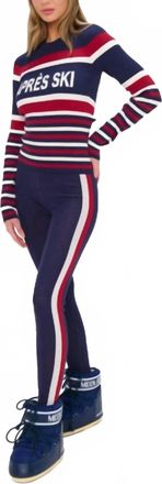 Show me your Mumu Cozy High-Rise Leggings In Navy Race Stripe Knit