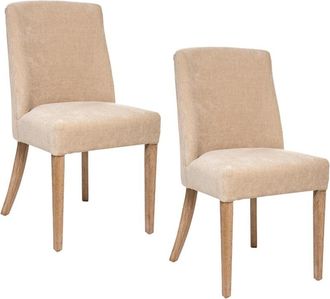 Atmosphera Atmosphera - Silla &laquo;livia&raquo; - Beis Lino Cr&eacute;ateur DInt&eacute;rieur