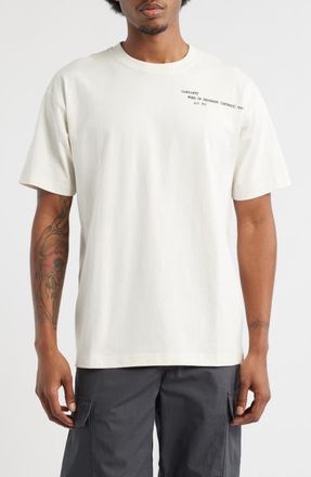 Carhartt Work in Progress Punched Organic Cotton Graphic T-Shirt in Wax at Nordstrom, Size Small
