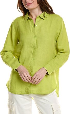 Eileen Fisher Classic Collar Linen Long Shirt