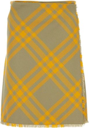 Burberry Embroidered Silk Skirt