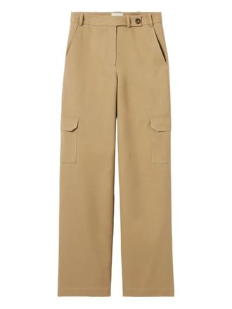 Claudie Pierlot Straight cargo broek met wijde pijpen - Beige