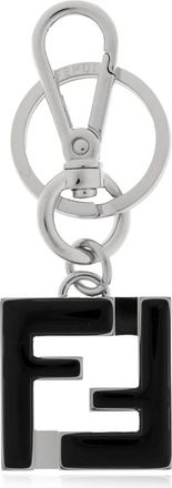 Fendi Keyrings, male, Black, Size: ONE SIZE FF Squared Key Ring