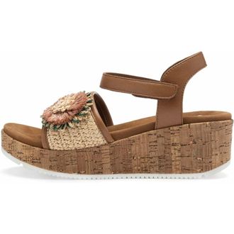 Ara Rimini Sleehak Sandaal - Dames - Schoenen - Bruin - Maat: 41 EU Zijde