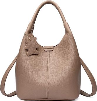 Generic Compatible For Womens Handbag, A Soft Bucket-shaped Bag, Crossbody Style, Shoulder(Khaki)