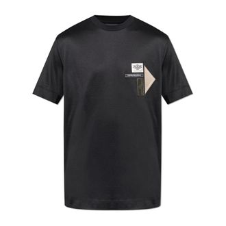 Emporio Armani T-shirt met logo - Heren - T-shirts - Zwart - XS - Katoen - Tops
