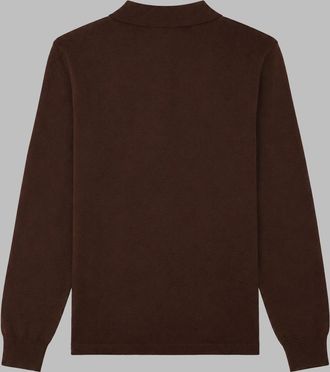Aspesi Virgin Wool Knit Polo Shirt - Brown