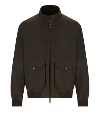 Baracuta G9 Wachste Tasche Milit&auml;rgr&uuml;ne Bomberjacke