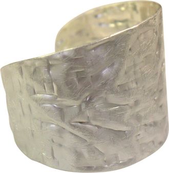 Olivia Welles Alda Hammered Cuff Bracelet in Silver at Nordstrom Rack