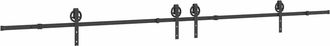 vidaXL Vidaxl Kit Di Binari Per Porte Scorrevoli 400 Cm Acciaio Nero